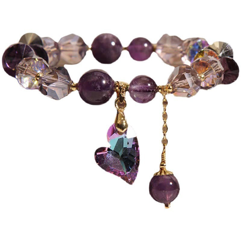 Zenora Amethyst Aura Heart Energy Bracelet – Love & Positive Energy Edition
