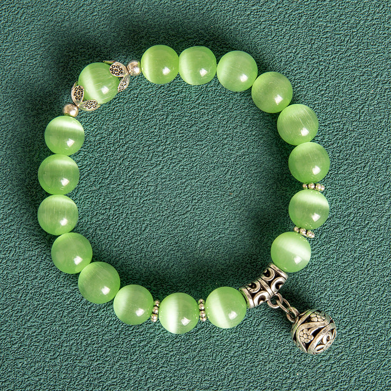 Zenora Emerald Forest Cat’s Eye Energy Bracelet – Healing & Harmony Edition