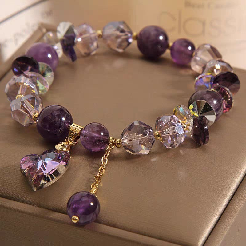 Zenora Amethyst Aura Heart Energy Bracelet – Love & Positive Energy Edition