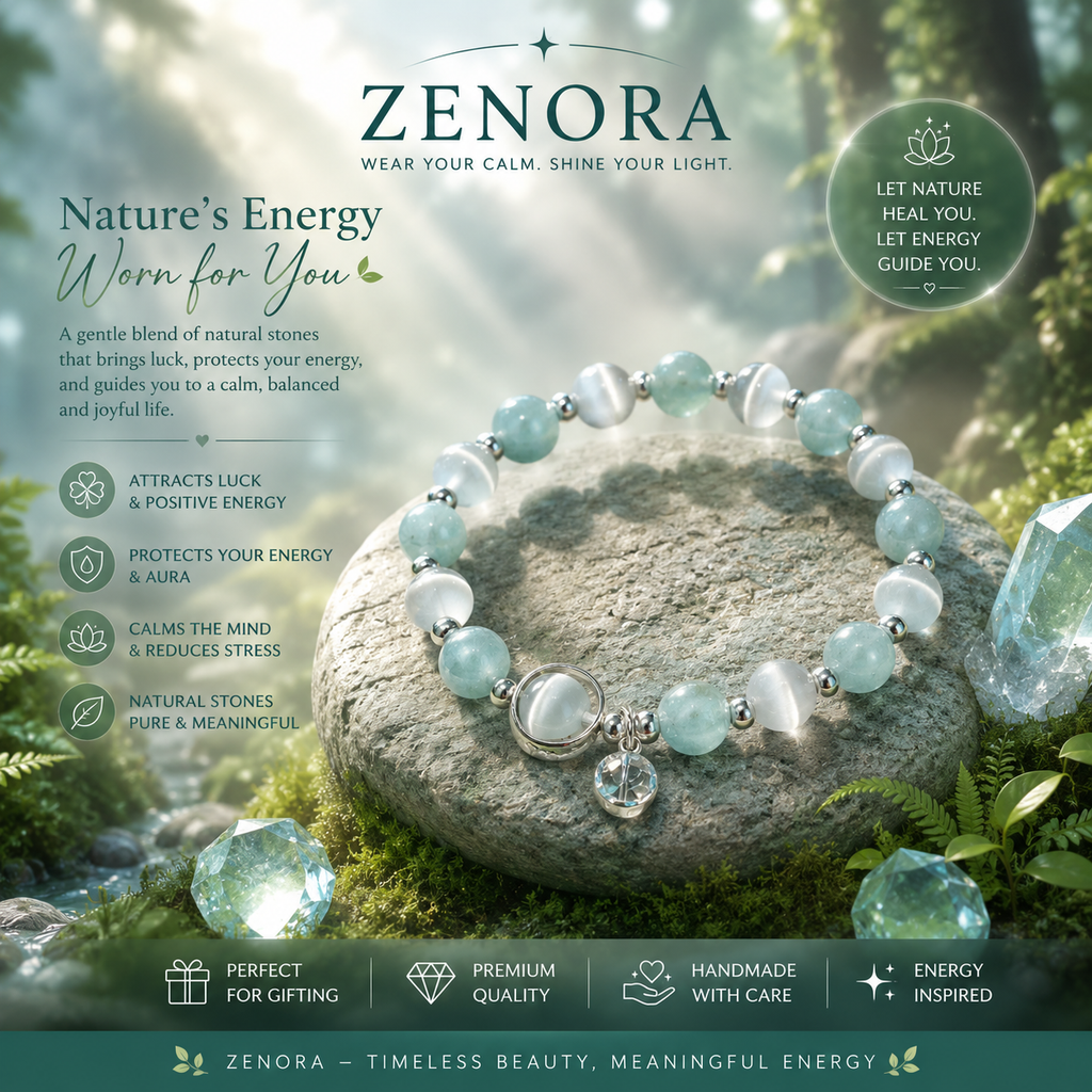 Zenora Natural's Energy Bracelet – Aqua Harmony Edition