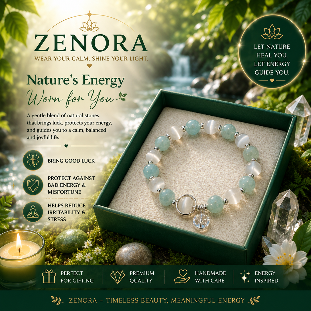 Zenora Natural's Energy Bracelet – Aqua Harmony Edition