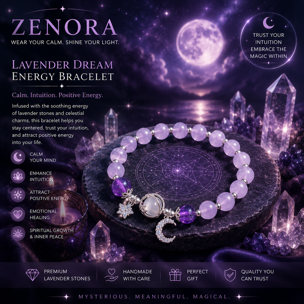 Zenora Lavender Dream Energy Bracelet – Mystic Crystal Edition
